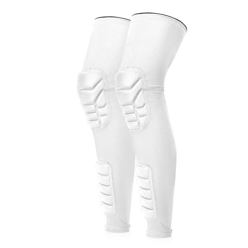 1 Pair Compression MTB Knee Pads Honeycomb Long Basketball Leg Sleeve Men Women Kids Sport Calf Knee Brace Soccer Gym Leggings