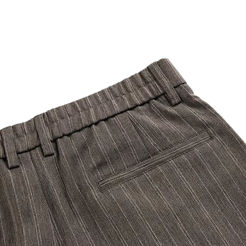 Pinstripe pleated pants