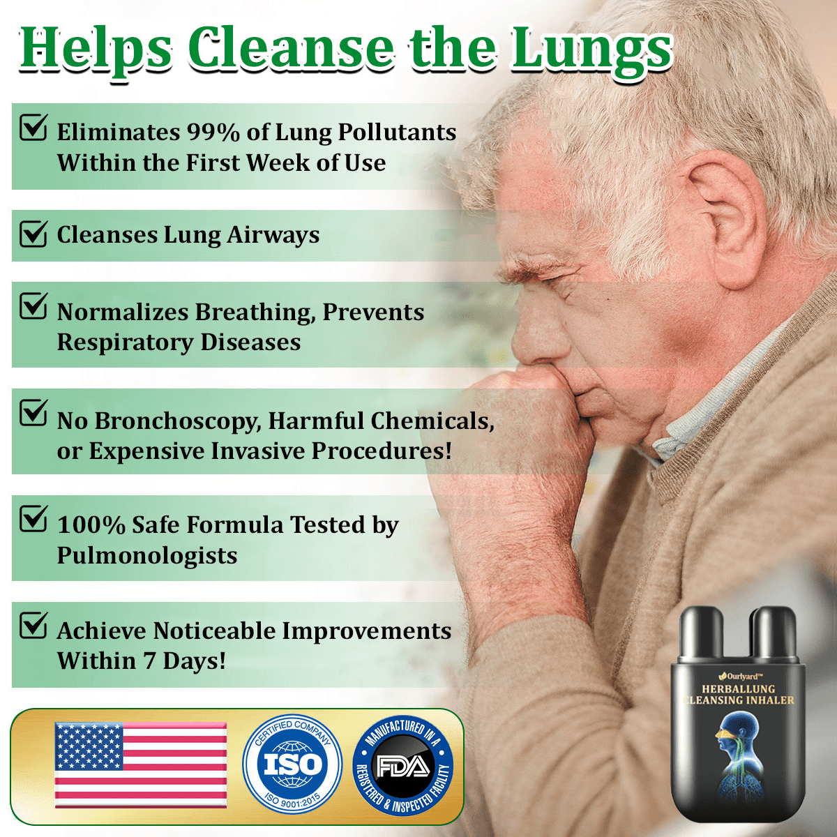 💜✅Official Store:Ourlyard® Herbal Lung Cleansing Inhaler👨‍⚕️FDA Certification(💝 Cough, wheezing, shortness of breath, sputum, stuffy nose, bronchitis, bronchitis, allergy symptoms, lung discomfort💝)