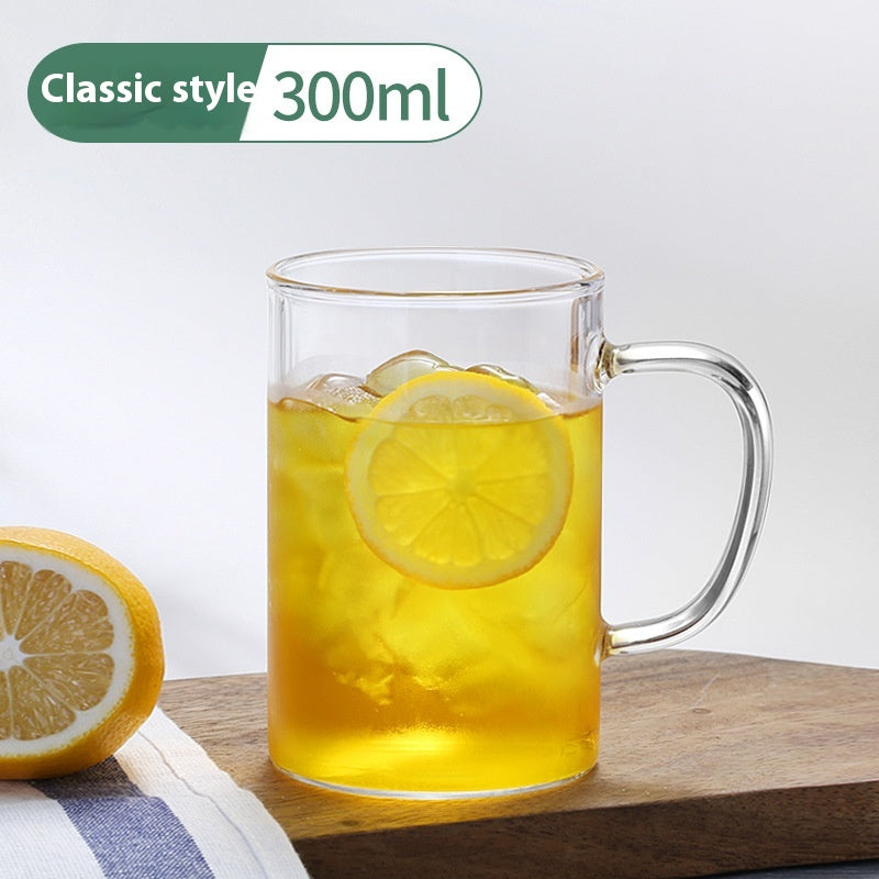 Glass Handle Water Cup Household Heat-resistant Breakfast Cup