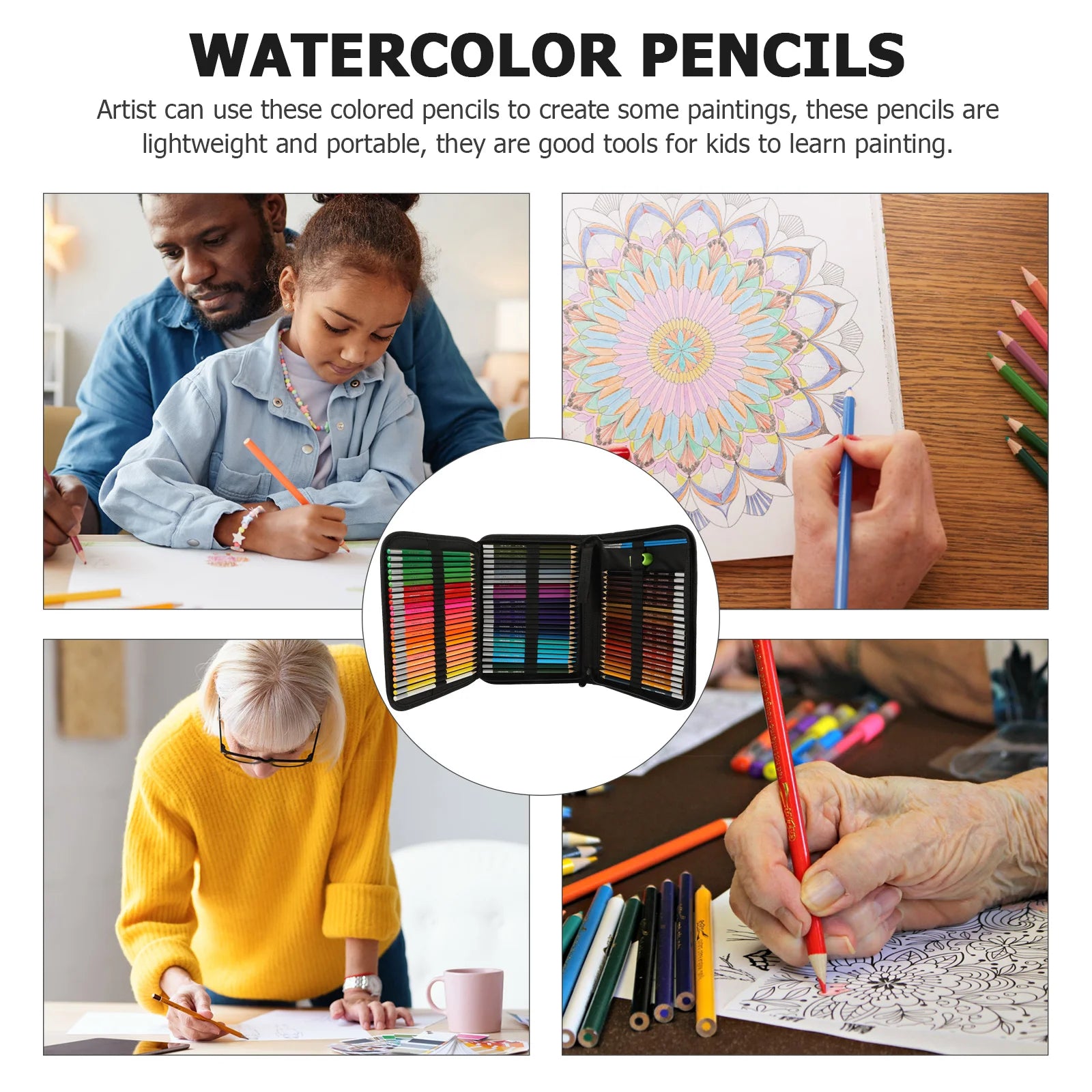 1 Set of Colored Pencils Artist Colored Pencils Sketching Drawing Pencils Portable Water Color Pencils