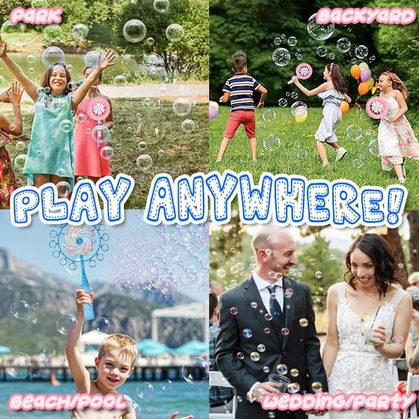 Fun Windmill Bubble Wand Set