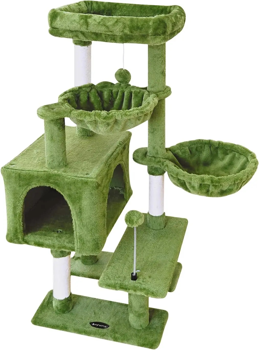 Cat Tree Tower Condo with Sisal Scratching Post, Indoor Cat Furniture with Hammock Perch