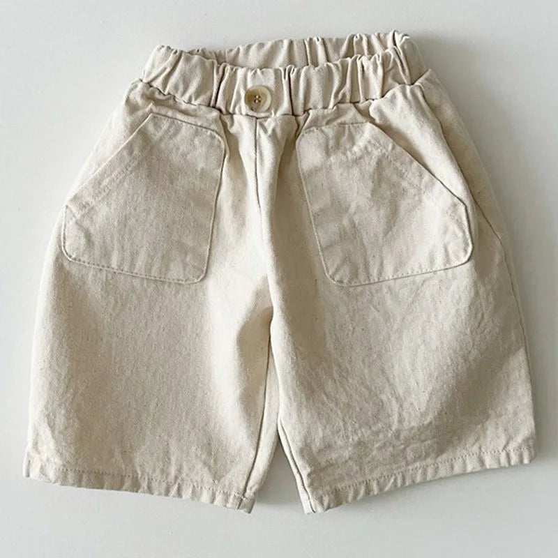 2023 Summer New Baby Loose Shorts Infant Solid Casual Shorts Cotton Toddler Boy Girl Pants Cute Kids Shorts Children Clothes