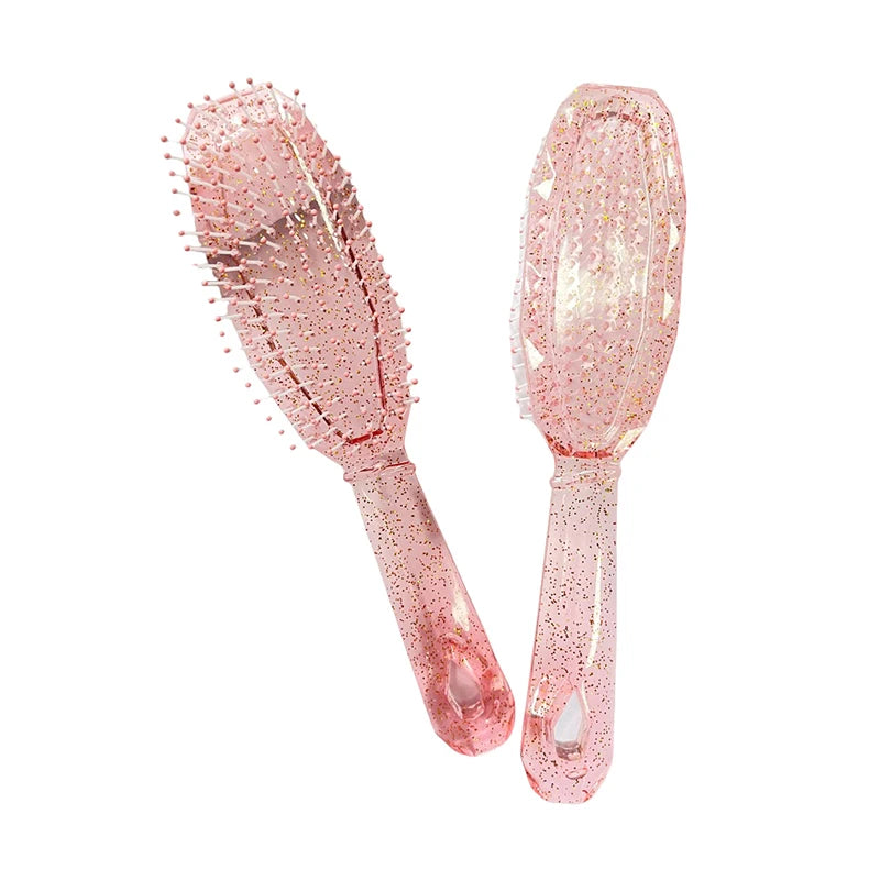 Transparent Shiny Combs Girls Hair Scalp Massage Comb Hair Brush Wide Tooth Comb Women Salon Hairdressing Styling Tools Gift