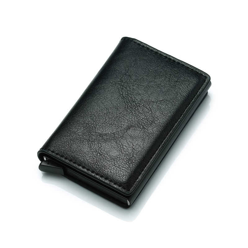 Credit Card Holder for Men Bank Cards Holders Leather RFID Wallet Mini Money Clips Business Luxury Women Small Purse