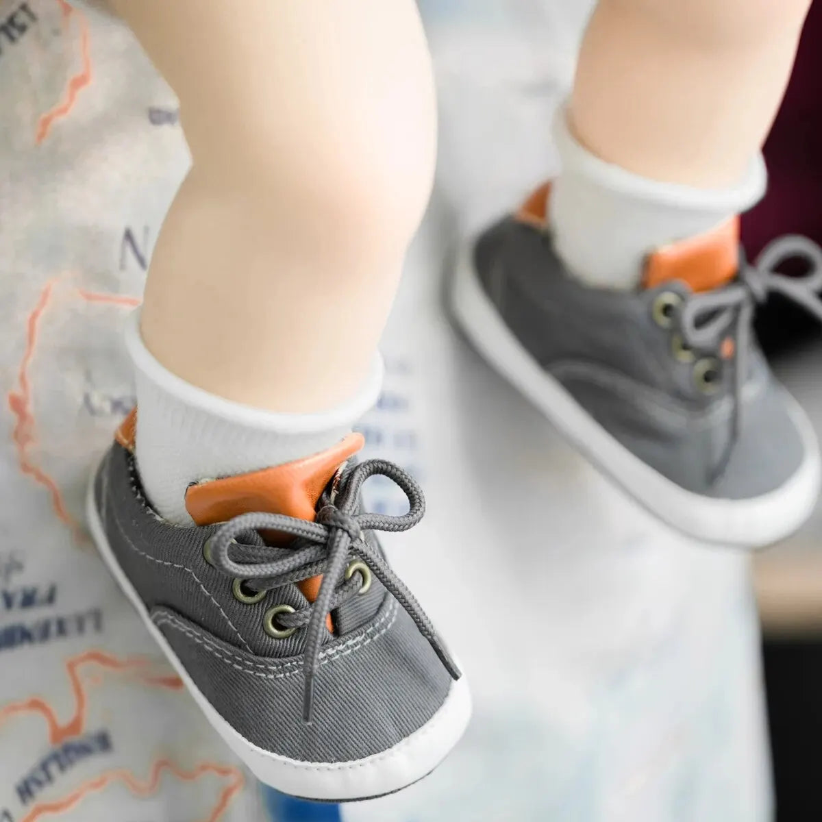 Meckior Baby Canvas Shoes Baby Boy Girl Sneakers Newborns Lace-up Anti-slip Sport First Walkers Infant Crib Shoes Moccasins