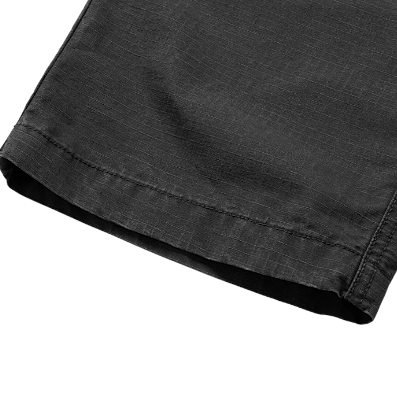 Relaxed elastic waist pants with back cargo pocket