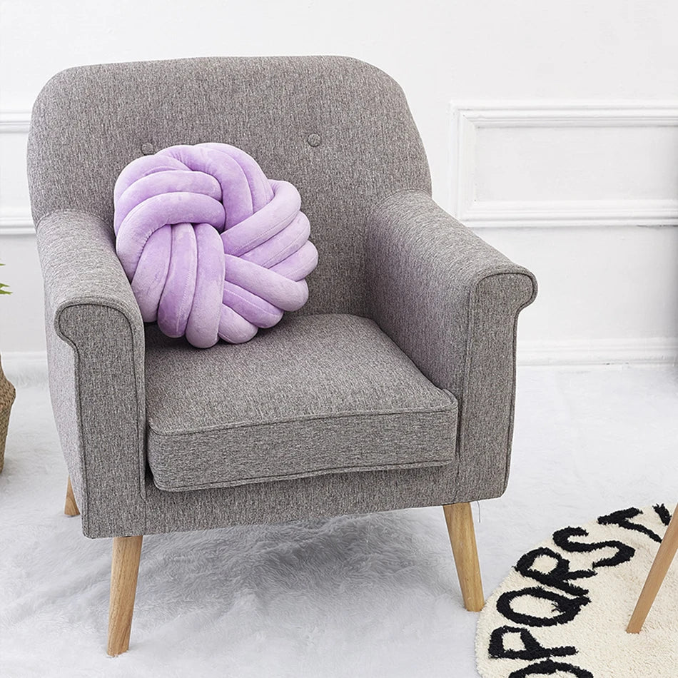Household Supplies Living Room Sofa Pillow Hand-Woven Pillow Round Twist Pillow Suitable for Living Room