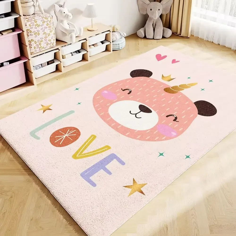 Living room cartoon carpet children's room carpet imitation cashmere bed mat