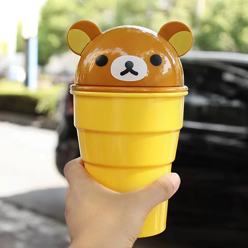 Mini Cartoon Car Trash Cans Car Storage Debris Barrels Garbage Dust Holder Rubbish Cases Bin Waste Organizer Desktop Trash Can