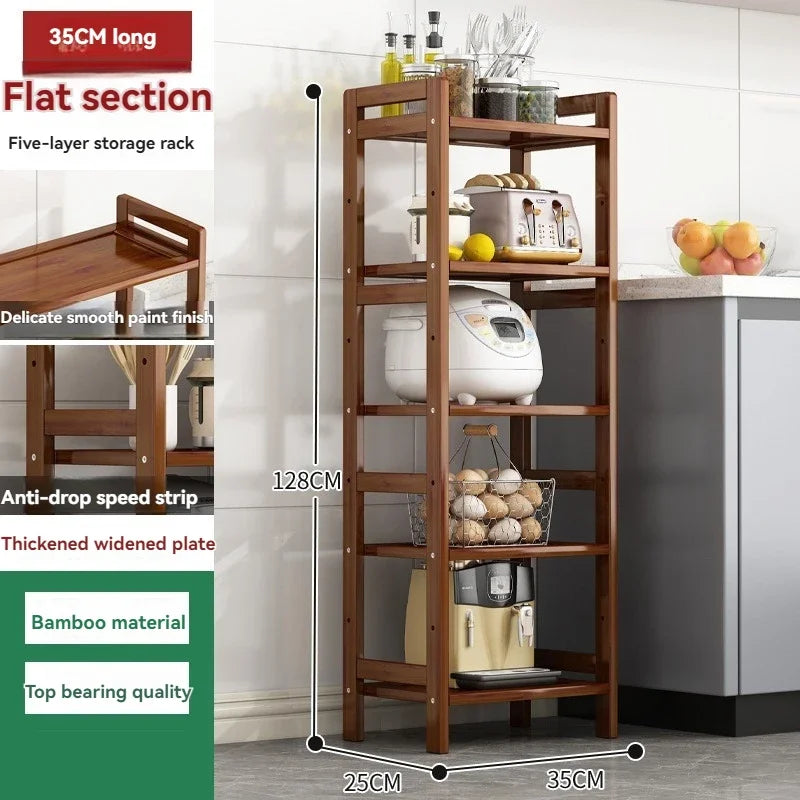 Kitchen shelf, floor standing multi-layer product collection, household pot seasoning shelf, fruit and vegetable bowl and dishs
