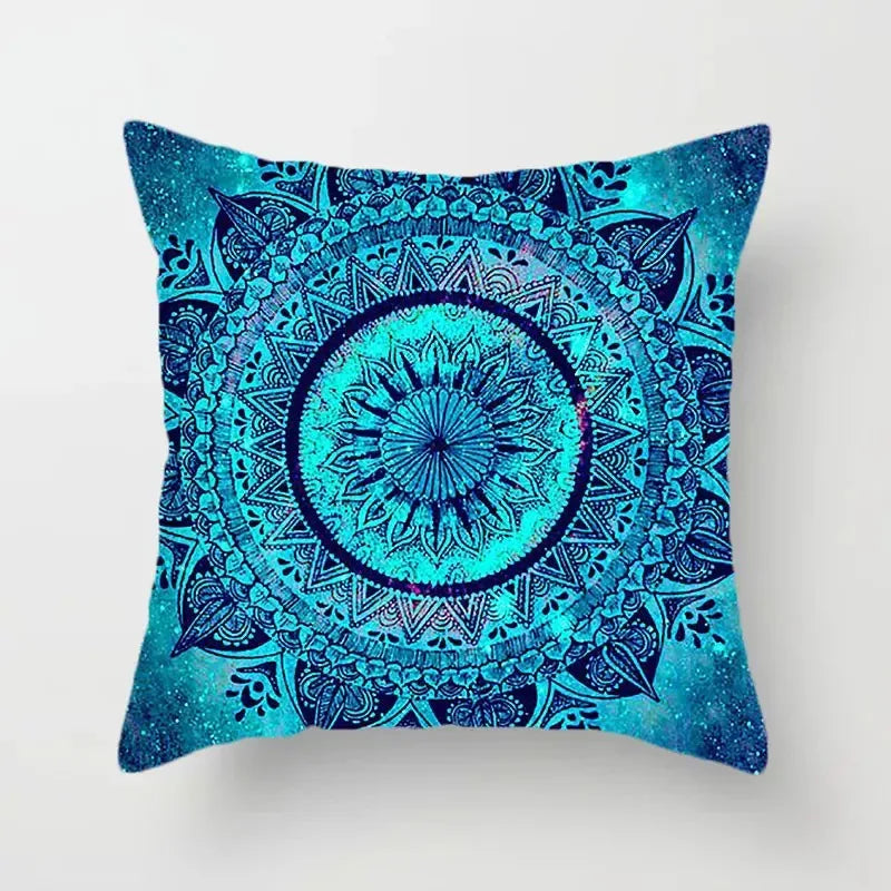 Pillowcase Decorative Sofa Bedroom Office Living Room Cushion Cover Abstract Geometric Bohemian Mandala Style Pillowcase