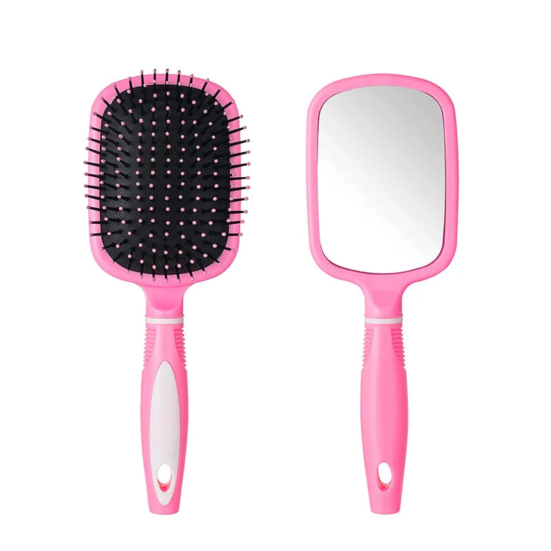 Hot Sale New Design Detangling Hair Brush with Mirror for Women Makeup Tool Scalp Massage Hairbrush Anti-Static Cushion Comb