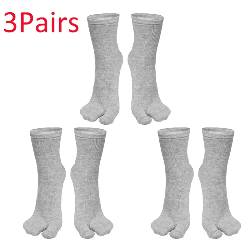 Fashion Japanese Style Tabi Toe Socks for Men Women Summer Fiber Two Finger Socks Kimono Flip Flop Sandal Split Tabi Toe Sock