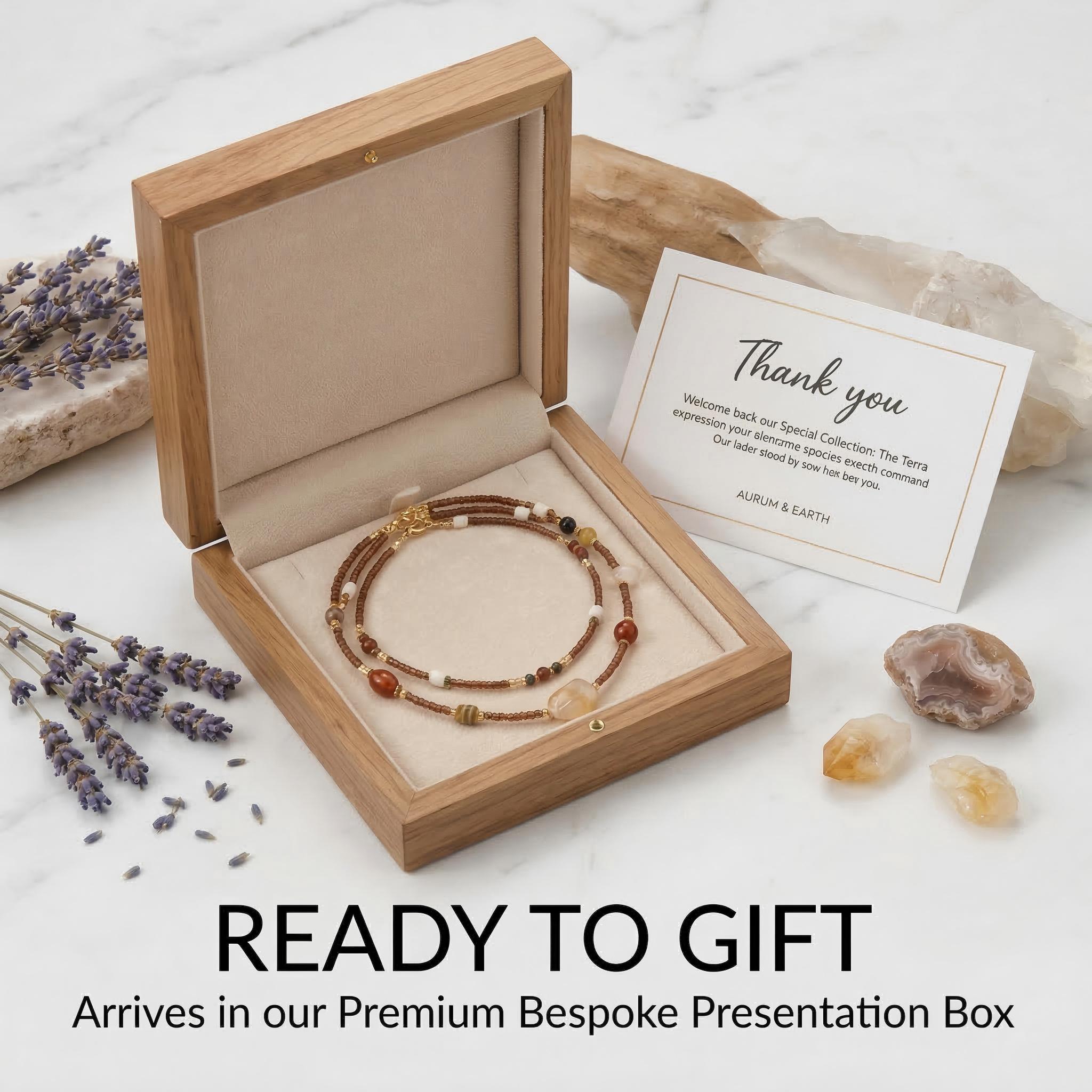 Layered Earth-Tone Beaded Necklace