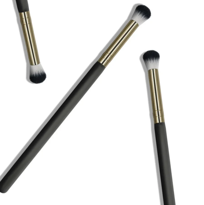 1 Pcs Soft Hair Eye Shadow Brush Black Gold Tube Double Hair Eye Smudge Brush Makeup Brush Makeup Tools Beauty Cosmetics