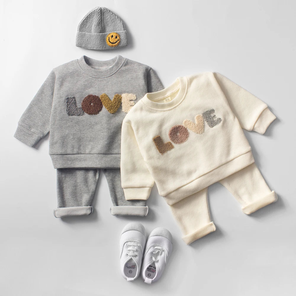 Baby Clothes Sets Infant Spring Autumn Kids Outfits Baby Hoodie Sweatshirt Suit Children Cotton Tops + Pants Baby Clothing Set