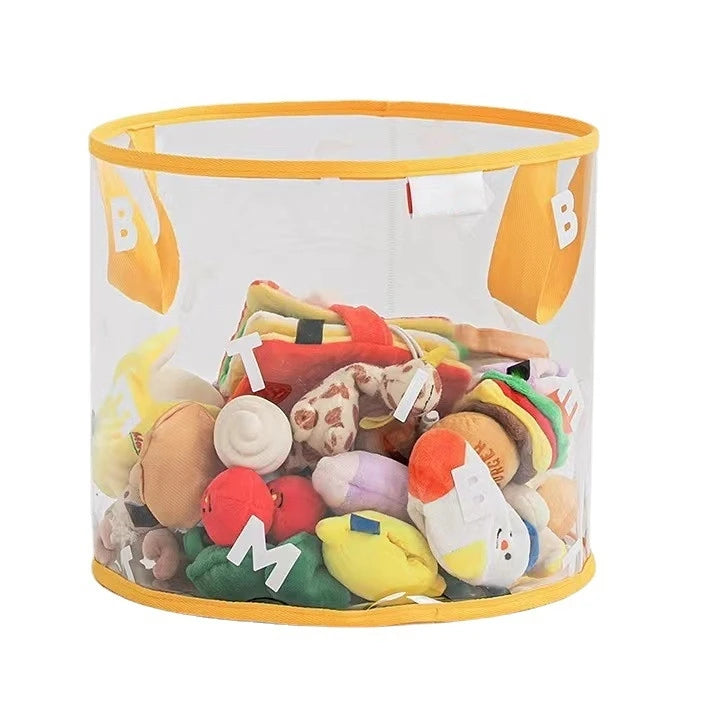 Ins PVC Thickened Toy Storage Basket Pet Supplies Storage Bag Snacks Toys Sundries Portable Storage Box Pets Cat Toys Storage