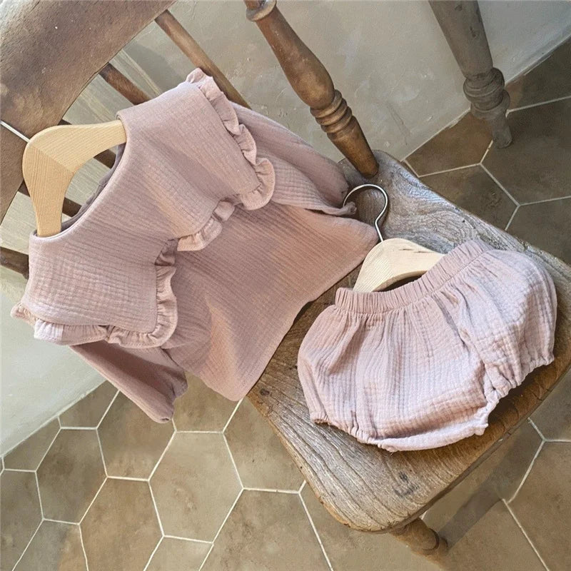 Baby Clothing Sets For 0-3Years Organic Cotton Navy Design Baby Boys Clothes Shirts + Bloomerst 2pcs Kids Outfit Baby Costume