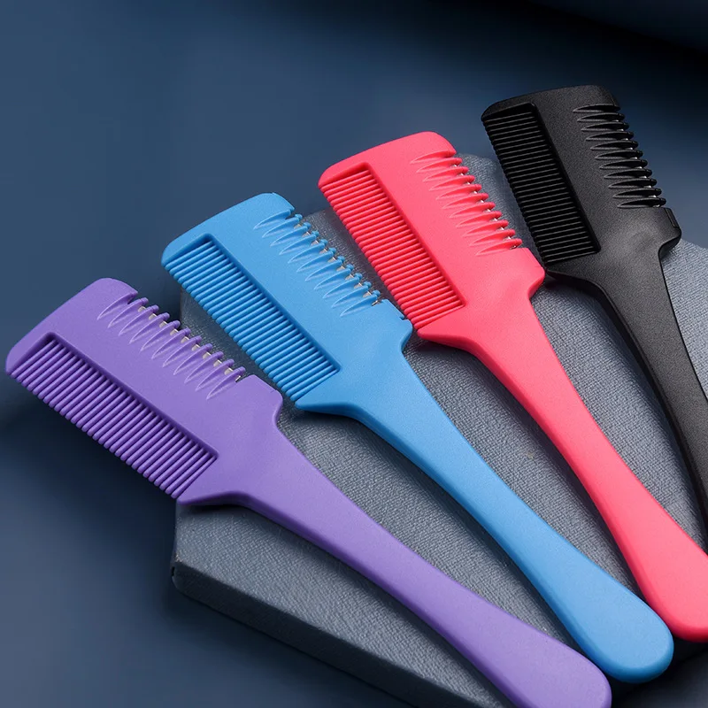 1PC Hair Cutting Comb Hair Brushes with Razor Blades Cutting Thinning Trimmin Salon DIY Styling Tools Tagliacapelli 커트 빗