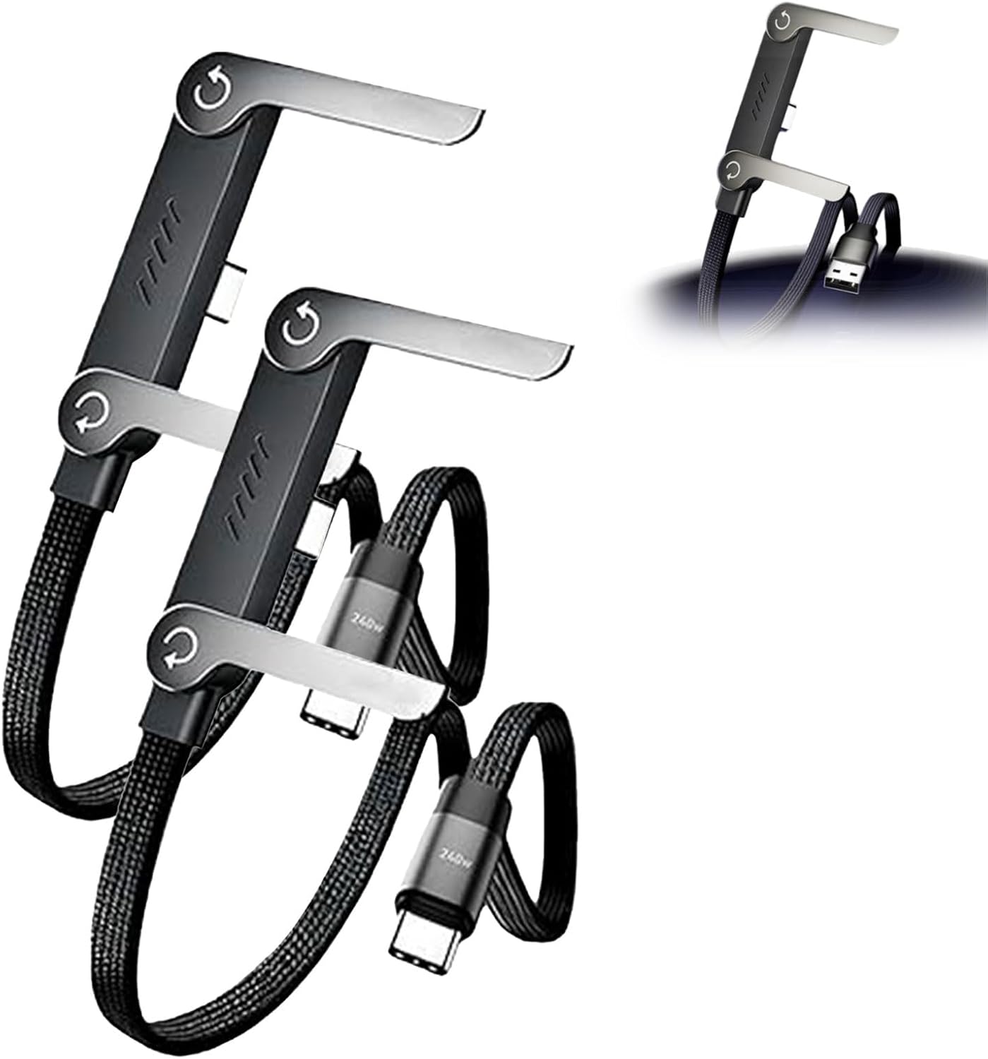 2026 New Sideways Phone Charger, 240w Fast Charging Stand Data Cable with Bendphone Accessories 5 FT with Type C Multi-Angle Adjustable Stand, for Smartphones Tablets Laptops