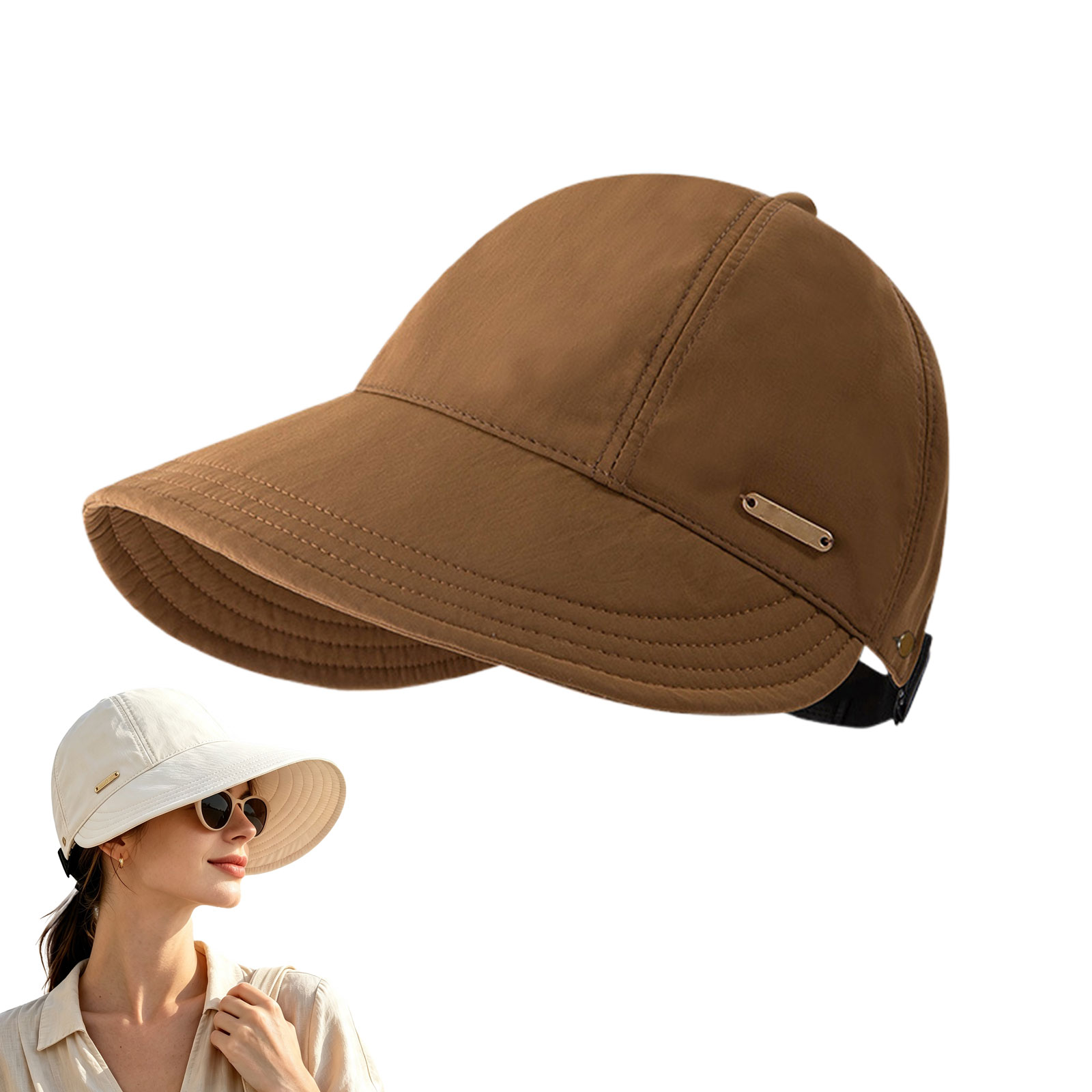 Wide Brim Sun Visors for Women, 2026 New Women's Wide Brim Sun Visor Hat, Large UV Protection Summer Beach Hat