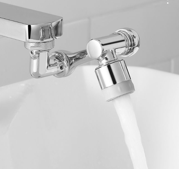 Wash basin universal faucet brass mechanical arm rotatable bathroom wash extension spout anti-splash gargle