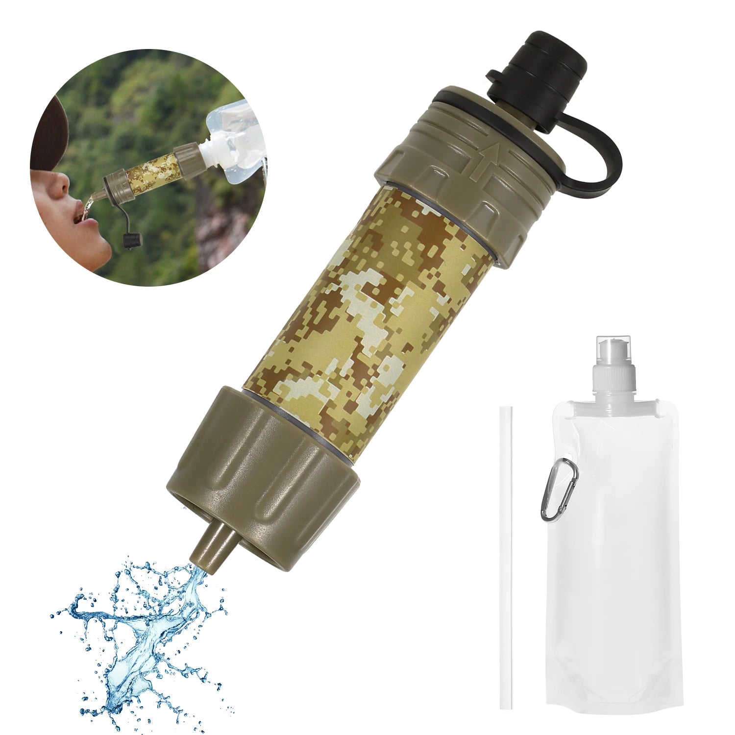 Outdoor Water Filter System 5000 Liters Water Filtration Straw