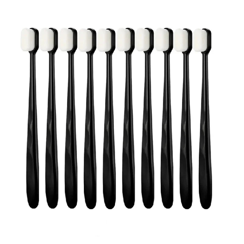 10pcs/set Toothbrush Million Nano Bristle Ultrafine Adult Tooth Brush Teeth Deep Cleaning Dental Oral Care Brush Portable Travel