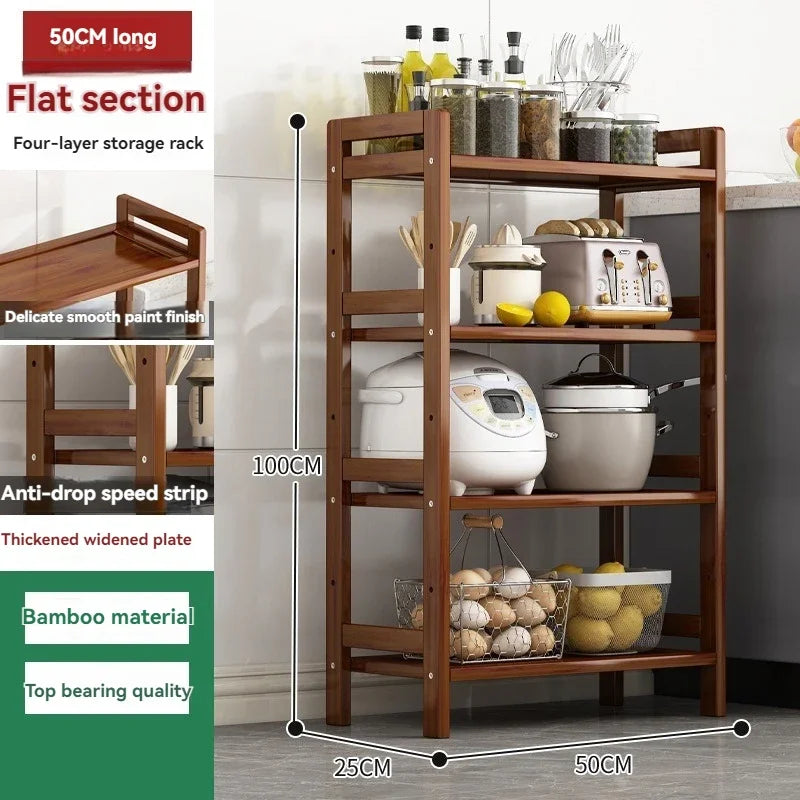 Kitchen shelf, floor standing multi-layer product collection, household pot seasoning shelf, fruit and vegetable bowl and dishs