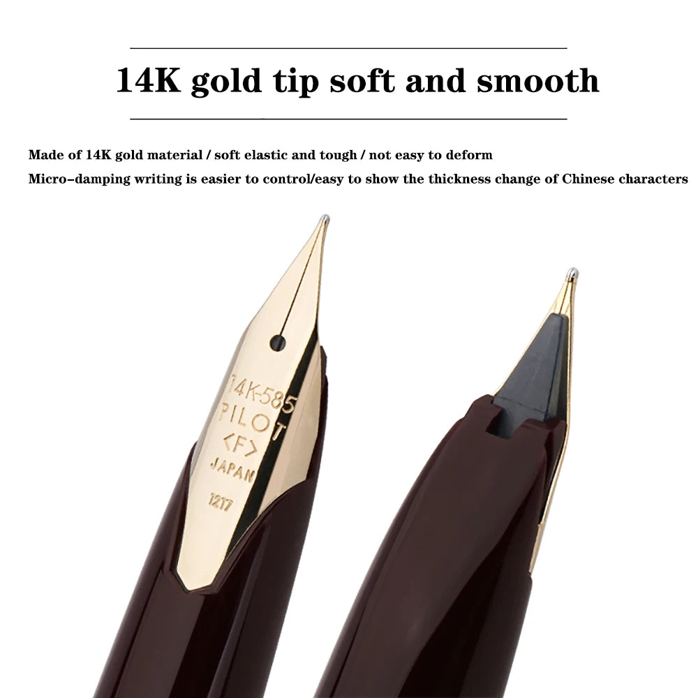 New Japan PILOT Fountain Pen 14K Gold Tip 95s Elite 95th Anniversary Engraved Pocket Design Portable Gold Pen High-end Stationer