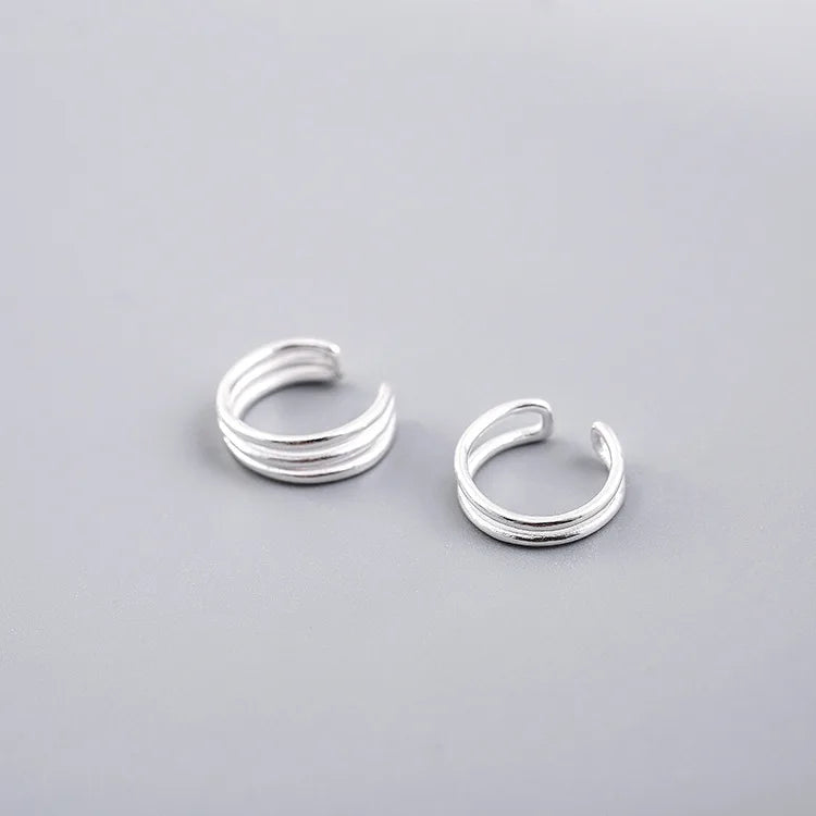 REETI 925 Sterling Silver Clip on Earrings Ear Cuff For Women Girl Lady Without Piercing Earring Jewelry