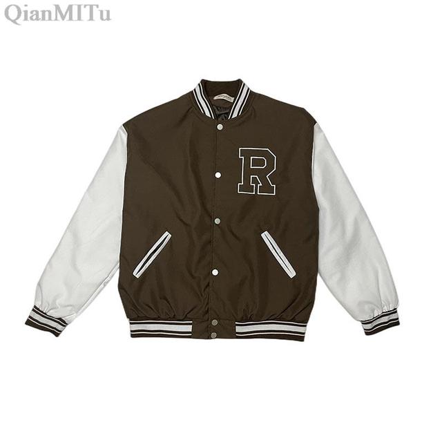 Autumn Winter Fashion Bomber Jackets for Women Streetwear Baseball Uniform Oversized Coat Jackets and Coats Loose student
