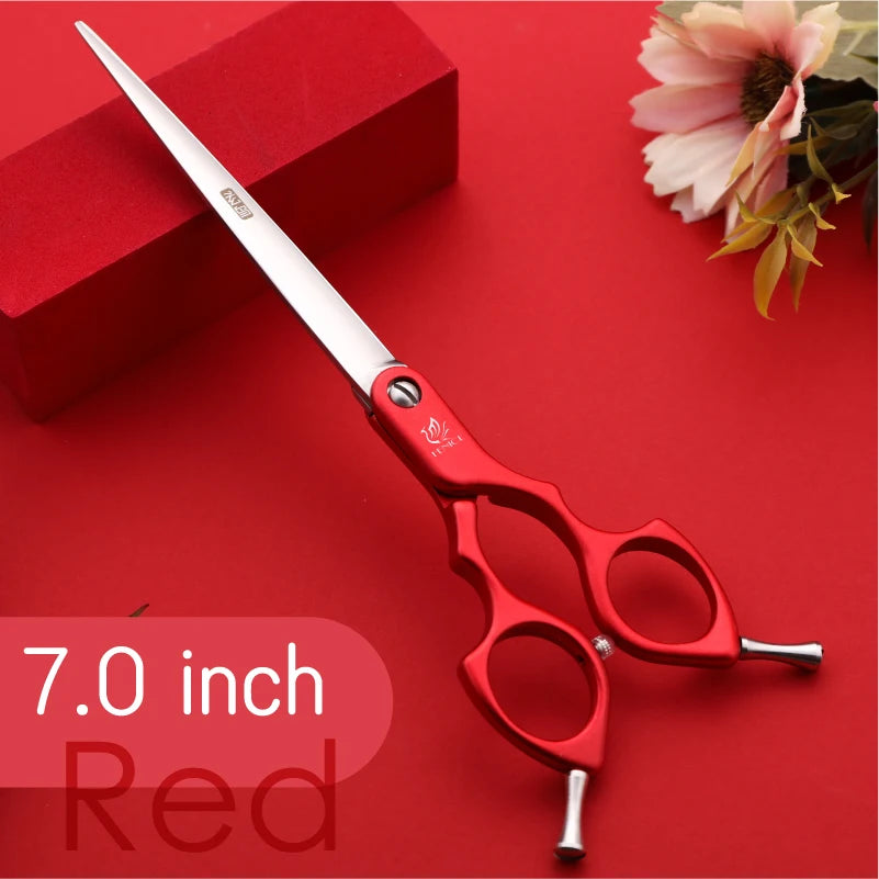 Fenice 6.5/7.0 inch Dog Professional Dog Grooming Straight Cutting Shears JP440C Stainless Steel with High Quality Alloy Handle