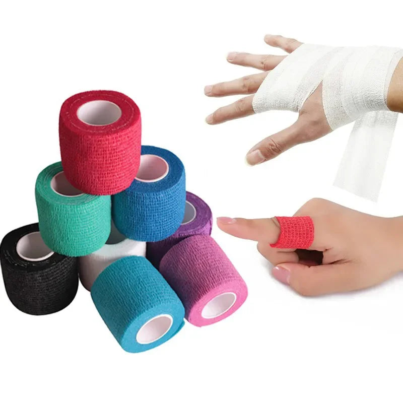 Equipamiento para deportes al aire libre Vendaje elástico autoadhesivo Rodilla Soporte Almohadillas Dedo Tobillo Palma Hombro Kinesio Tape Kick Boxing