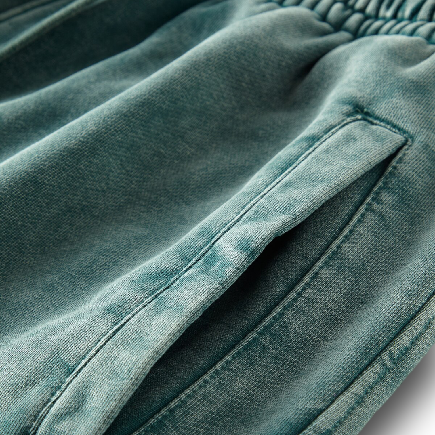 Baggy fit heavy cotton french terry wax dyed sweatpant