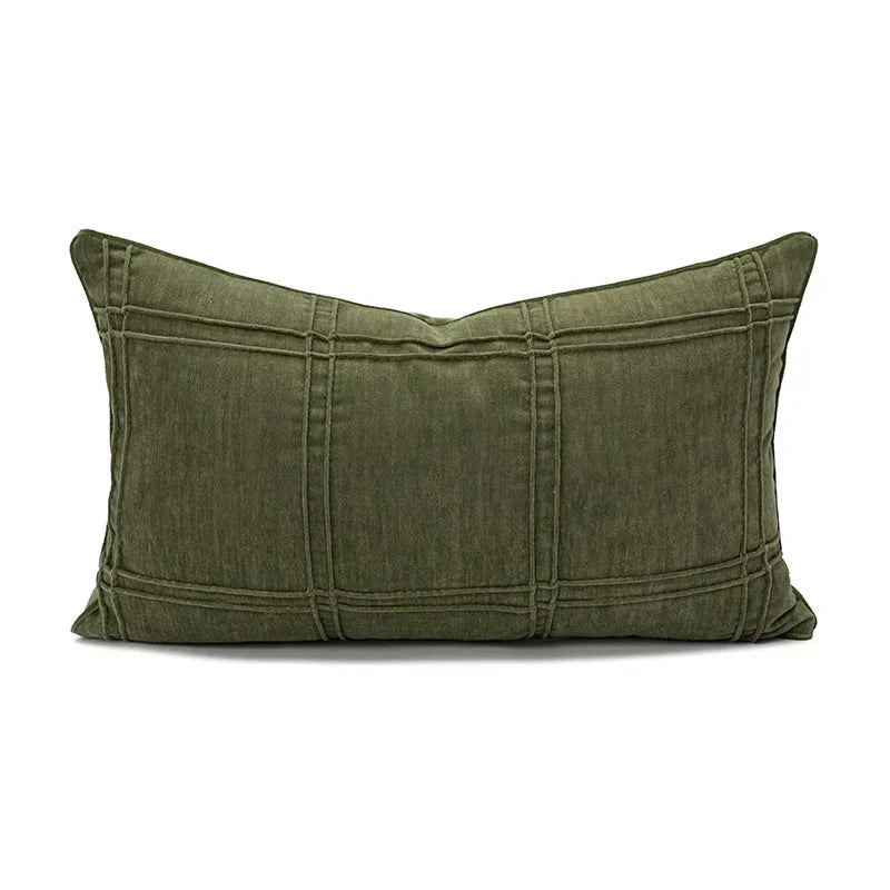 Nordic Green Light Luxury Pillow Cover Decorative Modern Minimalism Pillow Cases Home Living Room Sofa  Bedhead Cushion Covers