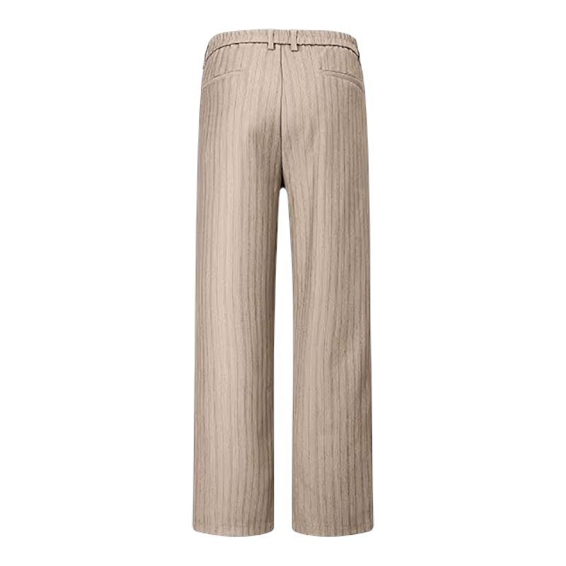 Pinstripe pleated pants