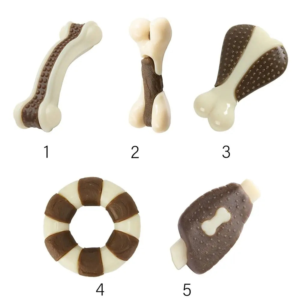 Nylon + Cowhide Dog Bone Pet toys Natural Non-Toxic Anti-bite Molars Puppy Toys Pet Chew Game Durable Dental Care Sticks