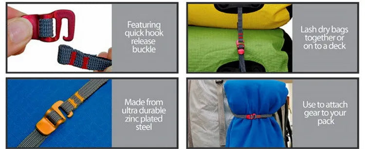 Camping outdoor travel equipped with durable quick-release luggage straps