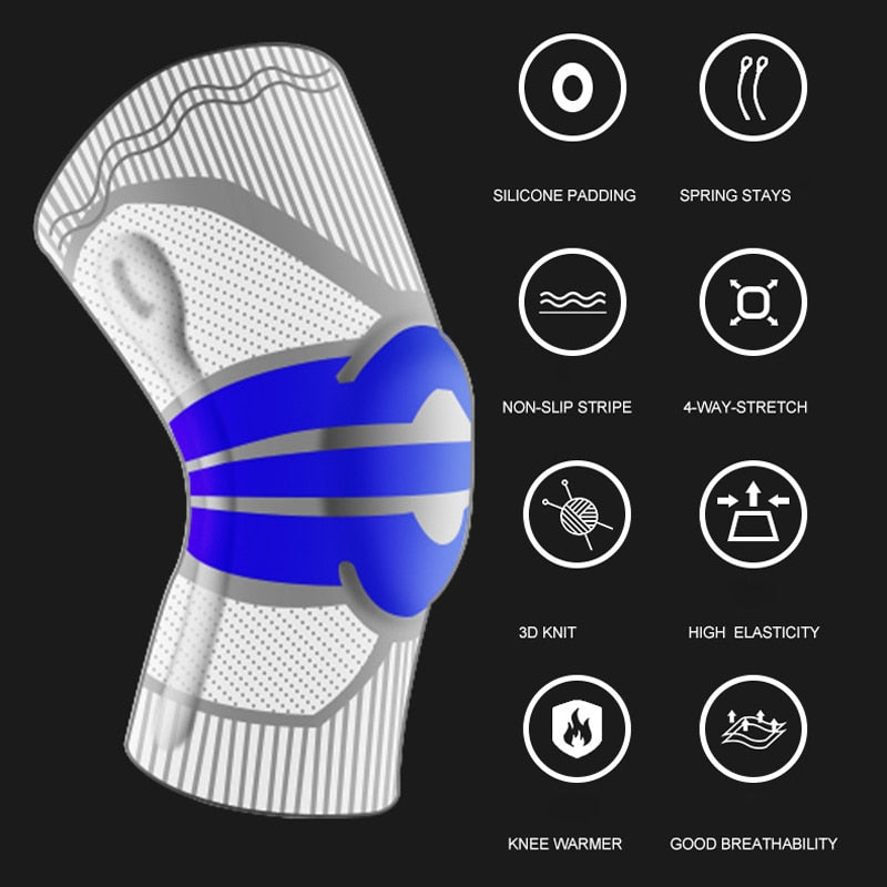 One Piece Spring Steel Stabilizer Stays Open-Patella Knee Brace Support Pad Protector for Stability Minor Patella Instability