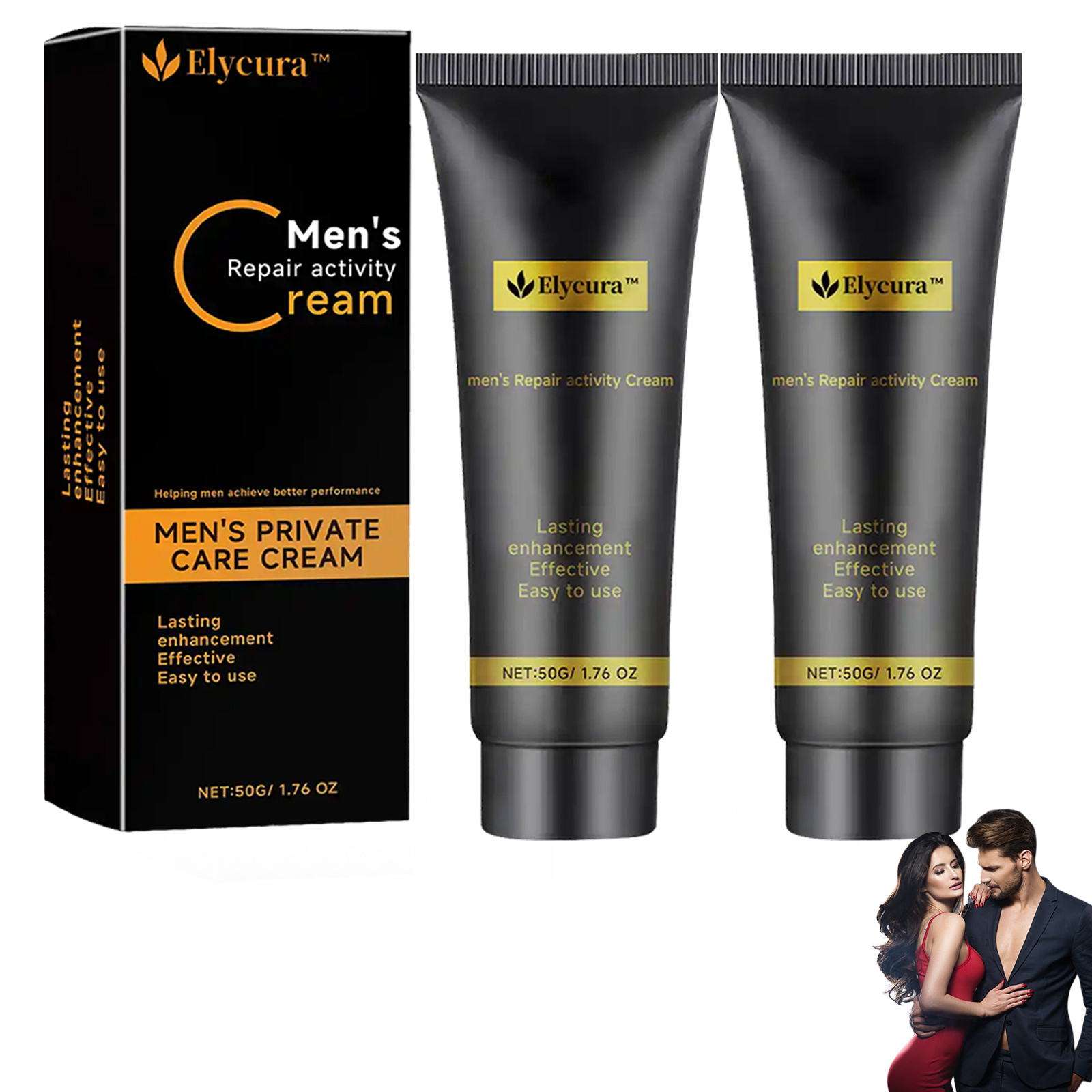 Elycura Mens Intimate Cream, Advanced Skin Body Butter for Men, Elycura Men's Repair Activity Cream, Restore Vitality, Regain Confidence