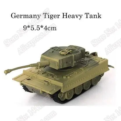 1pcs 1:72 4D Plastic Assemble Tank Kits World War II Model Puzzle Assembling Military Sand Table Toys For Children