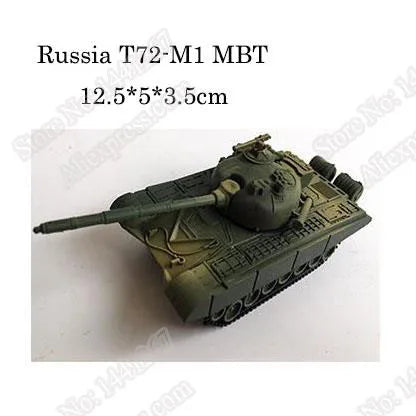 1pcs 1:72 4D Plastic Assemble Tank Kits World War II Model Puzzle Assembling Military Sand Table Toys For Children