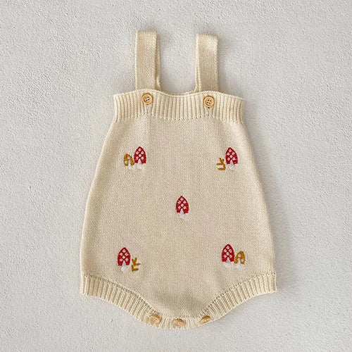 Autumn Spring Newborn Baby Girls Knitting Clothing Set Plaid Long Sleeve  Cardigan Coat+Sleeveless Rompers Children Clothes Suit