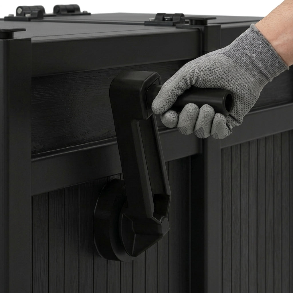 Modern Weather-Resistant Garden Hose Reel Hideaway