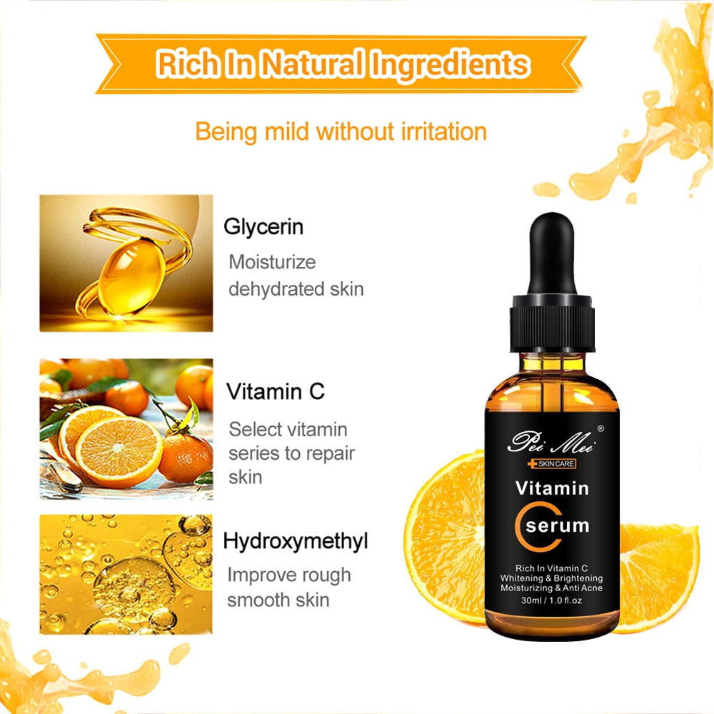 Skincare Products Vitamin C Facial Serum Brighten Skin Lighten Spots Skin Care Products 30ml