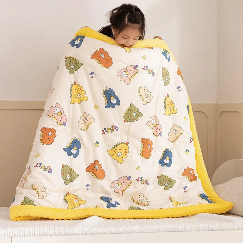 120X150cm Cotton Autum Baby Quilt Doudou Blanket Newborn Winter Warm Kids Comforter Thicken Children's Quilt Bedding Baby Item