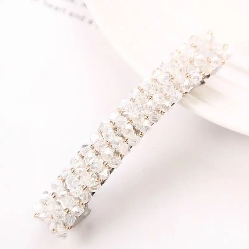 Korean Fashion 7 Colors Crystal Hair Clips Elegant Women Geometric Barrettes Hairpins Hairgrips Girls Headwear Hair Accessories